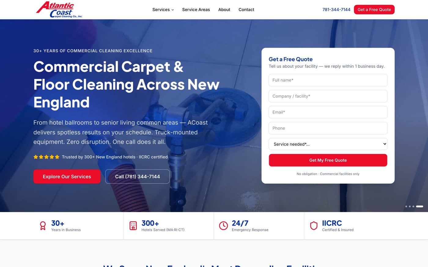 Atlantic Coast Cleaning — a site built by Your Website Friend