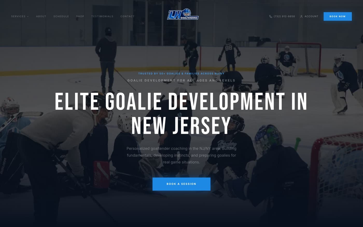 LH Goaltending — a site built by Your Website Friend