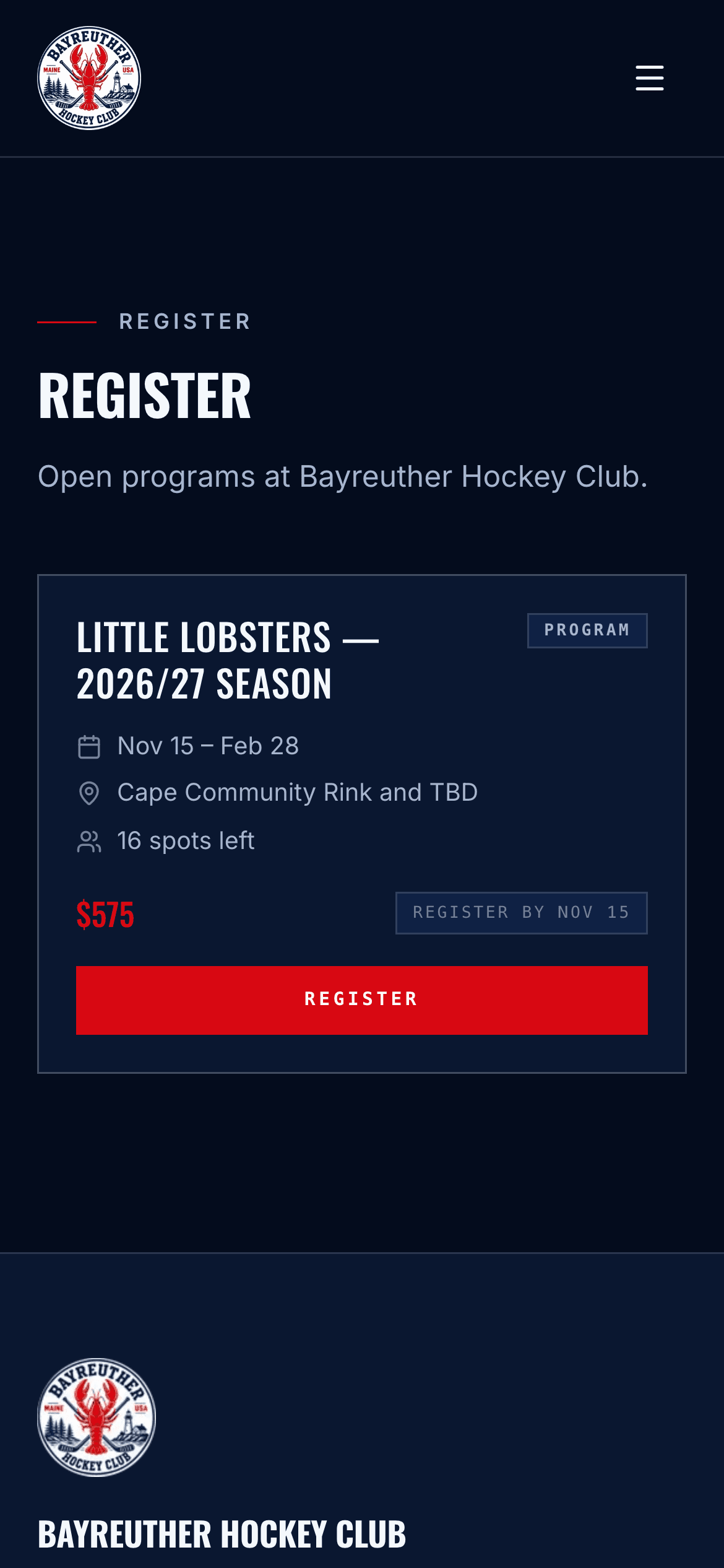 Bayreuther Hockey Club — mobile build view